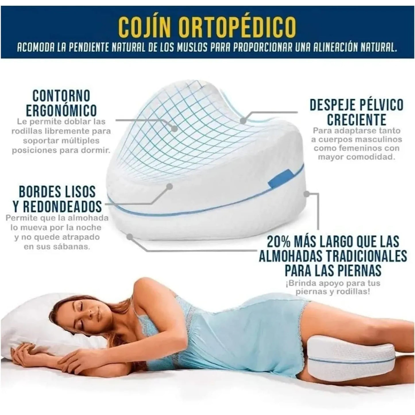 MyoZen™ – Almohada Ortopédica para Piernas