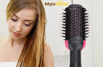 MyoGlow™ – Cepillo Secador 3 en 1 - Pelo de salón en casa