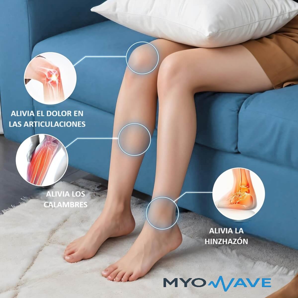 MyoWave™ - Masajeador de pies y estimulador muscular electrónico
