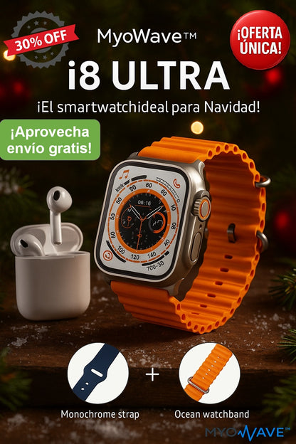 MyoWave™ i8 Ultra Smartwatch + Audífonos Bluetooth