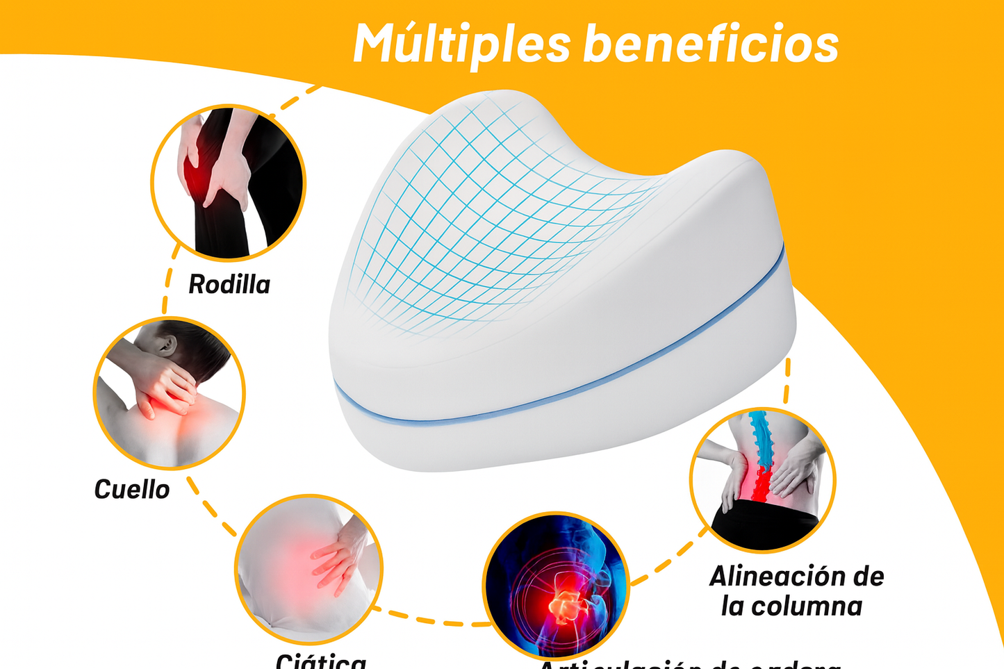 MyoZen™ – Almohada Ortopédica para Piernas